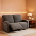 Reclining Love Seat Slipcover, 48" - 65" L, 6-Piece Velvet Stretch Loveseat Reclining Sofa Covers, 2 Seat Love Seat Recliner Cover, Thick, Soft, Washable (Dark Grey)