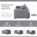 54 Inches Convertible Sofa Bed With AdjustableBackrest