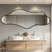 Irregular Mirror 63"X24" Cloud Vanity Mirror Wall Decor, Black