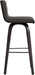 Size Color Options Vienna 30" Bar Height Barstool Brushed Wood Finish Faux Leather, Grey/Black