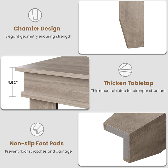 Farmhouse Dining Table for 6-8 People, 71" Long Wood Kitchen Table with Sturdy Frame & Rustic Wooden Finish, 6-8 Seats Large Rectangular Tables for Dinner, Kitchen, Dining Room