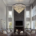 Large Crystal Chandelier, 48’’ Black Farmhouse Luxury Chandelier