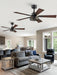 42 Inch Farmhouse Ceiling Fan with Lights 2 Pack, Rustic Black Ceiling Fans with Remote, 5 Dual Finish Blades, Quiet 6 Speed Reversible DC Motor, Caged Industrial Fan for Bedroom, Living Room, Patio