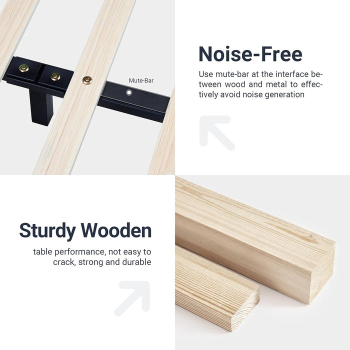 Full Size LED Platform Bed Frame with Adjustable Headboard/No Box Spring Need/Easy Assembly/Faux Leather in Black