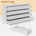 White Wood Dresser for Bedroom with 8 Drawer 55" Wide