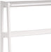 5-Tier Sturdy Rubberwood Ladder Bookshelf, Freestanding Storage Organizer Bookcase, Display Shelf for Small Space, White, 25.98" W X 74.48" H X 15.03" D