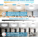 20" Modern Dimmable LED Flush Mount Ceiling Lights with Remote round Ceiling Light Indoor for Office Living Room Dining Kitchen Bedroom, Bulb Included