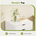 White Wooden Five Drawer Dresser On ReinforcedCasters