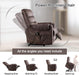 Brown Power Recliner with Side Pockets