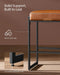 VASAGLE EKHO Collection - Bar Stools Set of 2, Counter Height Bar Stools, Synthetic Leather with Stitching, Mid-Century Modern, 26-Inch Tall, Kichen Home Bar Dining Room, Caramel Brown ULBC086K01V1
