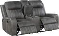 Gray Reclining Loveseat