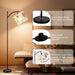 61“Dried Flowers Floor Lamp with 9W 3 Color Temperatures LED Bulb, Tall Standing Lamp with Adjustable Floral Lampshade for Living Room,Bedroom,Office