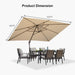 Cantilever Umbrella 10' X 13' Fade-Resistant Bronze, Beige