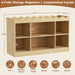 Scalloped 6 Cube Storage Organizer, 3-Tier Short Cube Bookshelf 46"