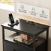 Black Five Drawer Dresser With Integrated Charging