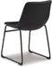 Centiar Mid Century Dining Room Bucket Chair, 2 Count, Black