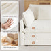 Beige Chenille 111.5 Inches Modular Sectional Sofa