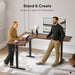 L Shaped Standing Desk 75 X 63 Inch Adjustable Height, Electric Corner Desk, Sit Stand Home Office Desk with Splice Board, Black(2 Packages)