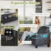 Black SeventyThreeInch ThreeSeater Sofa For Living Room