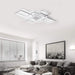 Ceiling Light,Modern LED Ceiling Lamps with 3 Squares, 75W Cool White Acrylic Flush Mount Ceiling Lights Fixtures for Kitchen Dining Living Room Study,6000K,White