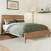 Modern Solid Wood Full Size Platform Bed with Headboard,No Box Spring Needed,Easy Assembly,Natural