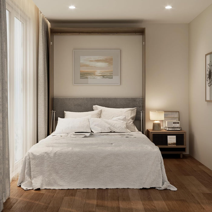 Queen Murphy Wall Bed With Hydraulic 64InchMapleFinish