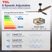 Modern Reversible Wooden Ceiling Fan Dimmable LED
