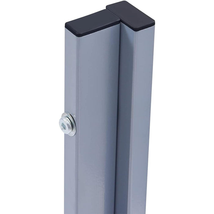 Gray Rectangular Glass Dining Table, 6-Person