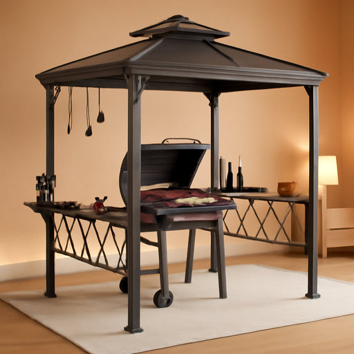 9x5 Ft Grill Gazebo Polycarbonate Roof Uvprotection