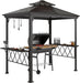 9x5 Ft Grill Gazebo Polycarbonate Roof Uvprotection