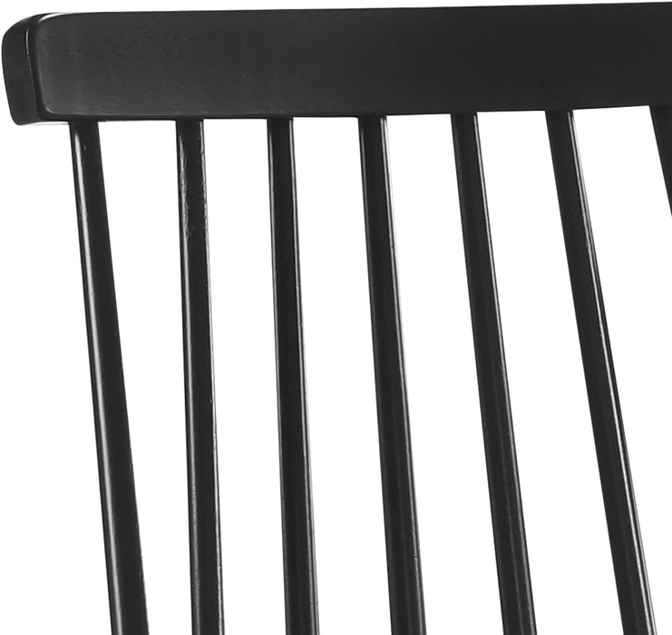 Dining Chairs Set of 2 Wood Dining Room Chair Black Spindle Side Kitchen Room Country Farmhouse Chairs Black