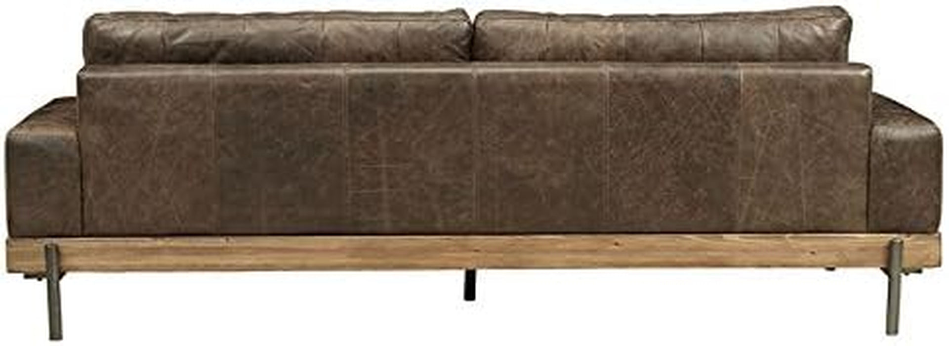 Silchester Leather Sofa in Oak and Distress Chocolate