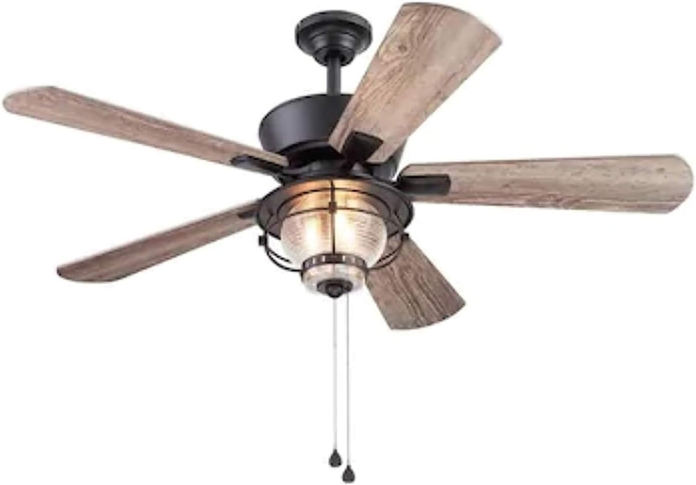 Modern 52 Inch Matte Bronze Led Indoor Ceiling Fan
