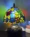 Tiffany Lamp Grapes Beads Stained Glass Style Bedside Reading Table Lamp Village Bedroom Nightstand Light 19Inch Tall Office Home Decor Retro Unique Accent Light