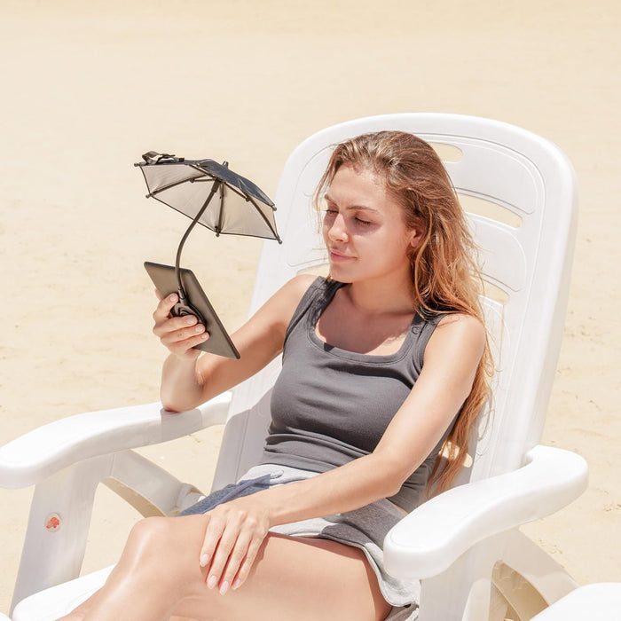 Magnetic Phone Umbrella for Sun,Outdoor Phone Sun Shade Shield with Flexible Angle Design & Rotatable Phone Ring,Umbrella for Iphone 16 15 14 13 12 Pro Max Plus,Mag-Safe Case & All Phones Anti-Glare