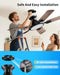 52" Low Profile Ceiling Fan with Light, Slim, Black, Flush Mount, DC Reversible Motor, 6 Speeds, Remote Control, Noiseless, Dimmable, LED Light, 3CCT, Modern Matte Black Ceiling Fan for Bedroom