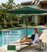 Patiokingdom 10FT Patio Umbrella with Push Button Tilt and Crank, Outdoor Market Umbrella with 8 Fiberglass Ribs, UV Protection Table Umbrella for Pool,Backyard,Garden,Deck