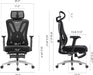 P5 Ergonomic Office Chair, Desk Chair with Adjustable Lumbar Support and Height, Comfortable Mesh Computer Chair with Footrest 2D Headrest, Swivel Tilt Function Black