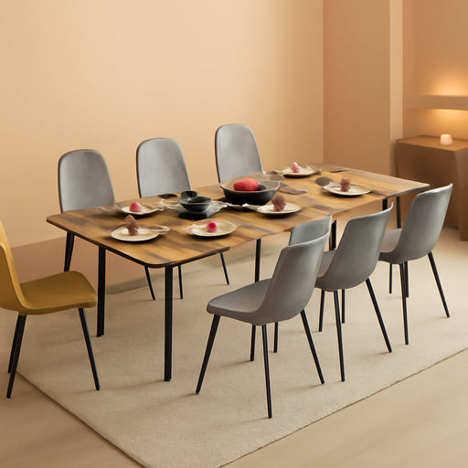 Tribesigns Modern Dining Table for 6 People, 70.86L X30.71W X 29.52H Inches Rectangle Kitchen Table Patio Table for Backyard,Dinning Room&Kitchen,Light Walnut