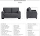 Living Room Furniture Set, Modern Couches for Living Room, Chenille Upholstered Couch Set, Including Sofa, Loveseat and Lounge Chair with Solid Wood Frame, 3-Piece Set, Charcoal​