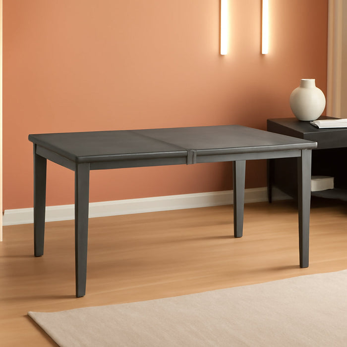 Hallanden Modern Farmhouse Dining Room Butterfly Extension Table, Dark Gray