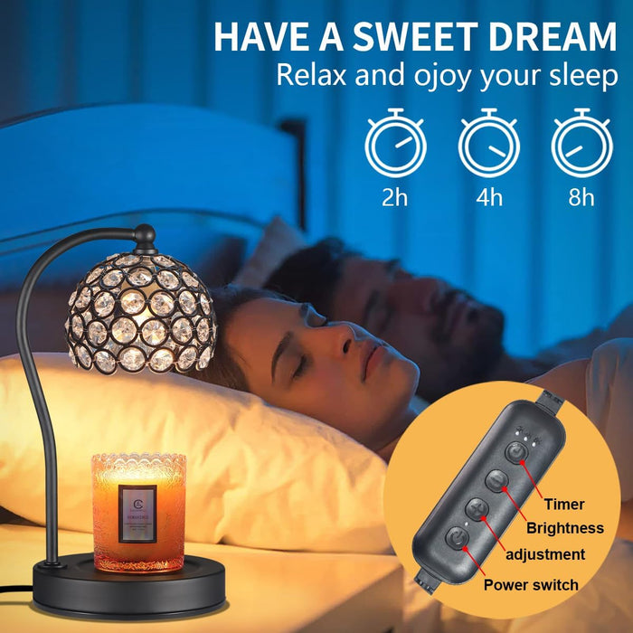 Dimmable Electric Candle Warmer Lamp with Timer Home Decor Wax Melts Warmer for Jar Scented Candles Mother'S Day Thanksgiving Christmas Day Gift for Women with 2 Bulbs