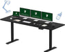 79 X 32 Inch Dual Motor Standing Desk, Computer Desk with Memory Controller, Home Office Desk with Splice Board (Black Frame + 79" Black Desktop, 2 Packages) - ShipItFurniture
