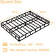 9 Inch Box Spring for Queen Bed, Heavy Duty Metal Box Spring Bed Base with Fabric Cover, Mattress Foundation, Easy Assembly, Noise Free, Black