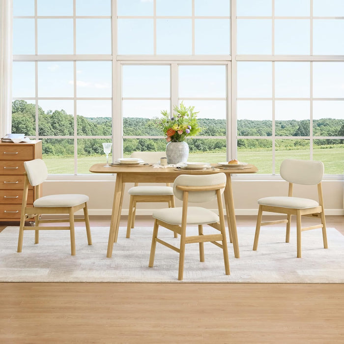 Extendable Dining Table FortySevenToFiftyNineInches Oak Veneer