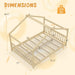 Full Size Premium Solidwood House Bedframe Rooftop