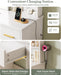 Vanity Desk with Mirror and Lights, 43.5" Makeup Vanity with 3 Adjustable Lighting Modes, Large Vanity Desk with Sliding Mirror with 4 Drawers & 2 Cabinets, Power Outlets, White