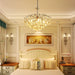 Modern K9 Crystal Chandelier Chrome Finish DiningRoom