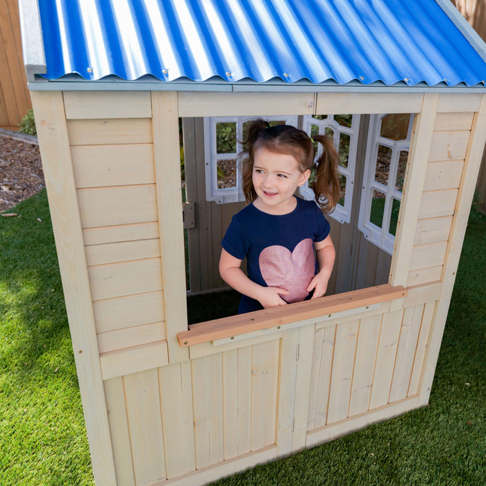 Cooper Wooden Outdoor Playhouse with EZ Kraft Assembly™ & Magnetic Door