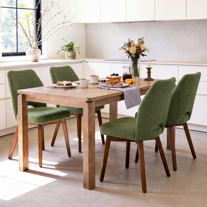 Dining Chairs Set of 4, Upholstered Kitchen Chairs, Green